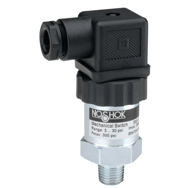 Noshok Mechanical Compact SPDT Pressure Switch, 300 Series